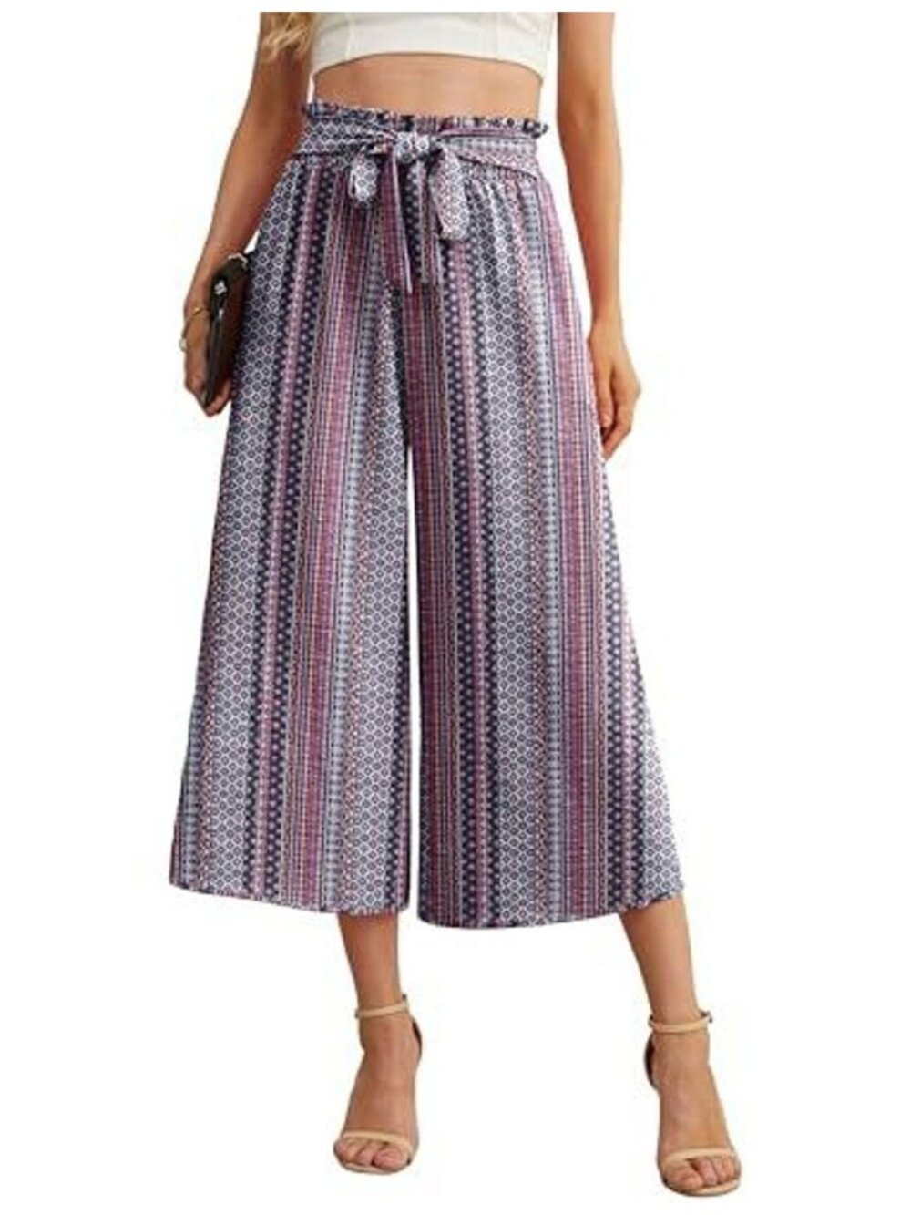 Iwollence Wide Leg Boho Print Pants Size M - 1785